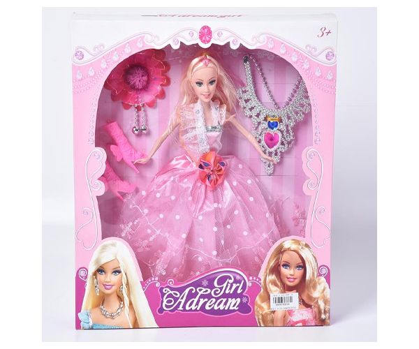Prințesă păpușă de modă cu lanț și alte accesorii
