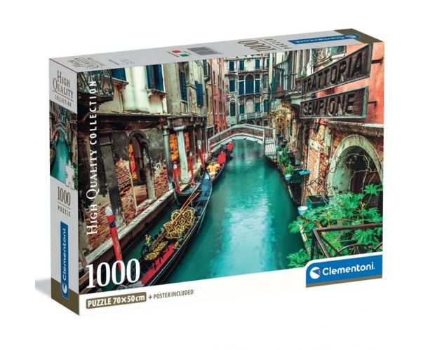 Puzzle 1000 de piese - Canalele Veneției - Clementoni