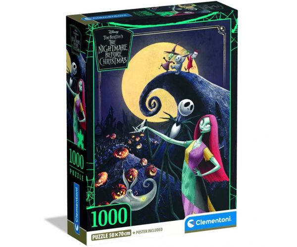 Puzzle 1000 de piese Coșmar înainte de Crăciun - Clementoni
