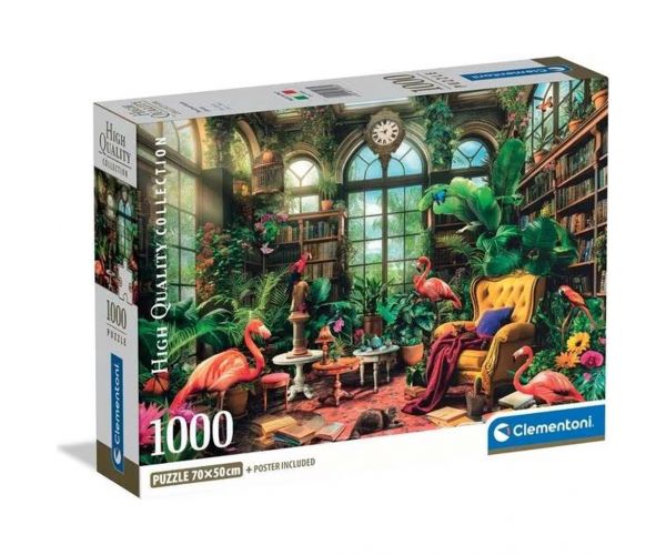 Puzzle 1000 de piese HQC Biblioteca de seră - Clementoni