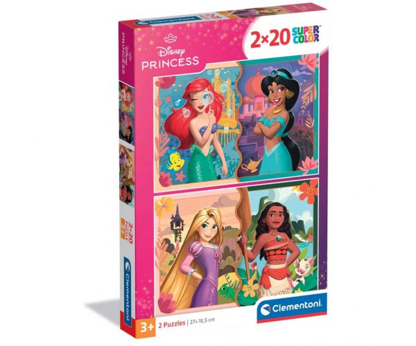 Puzzle 2 în 1 Disney+Prințese - Clementoni