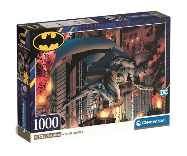 Puzzle Batman 1000 piese Compact 70x50cm - Clementoni