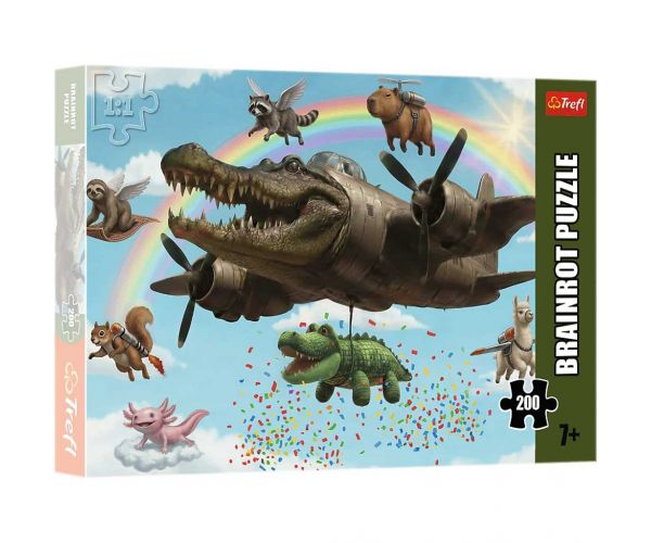 Puzzle Brainrot: Bombardino Crocodilo, 200 de piese - Trefl