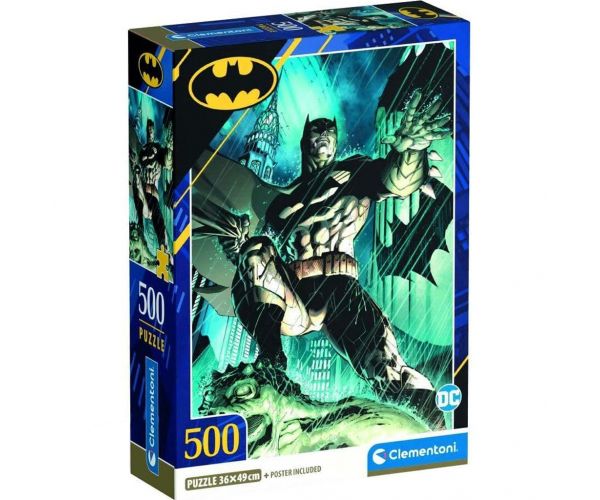 Puzzle DC Comics Batman în ploaie, 500 piese - Clementoni