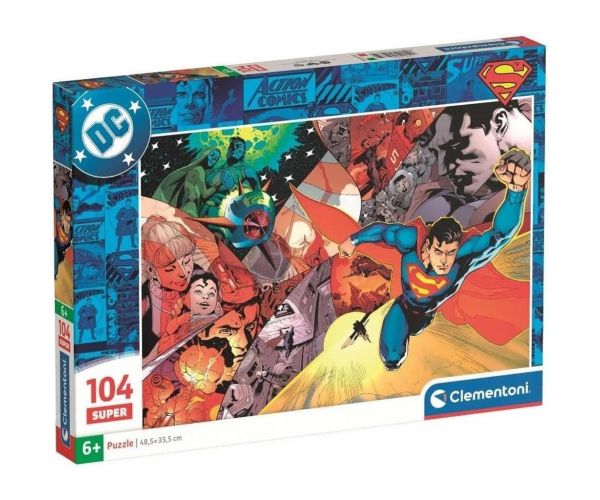 Puzzle DC Comics Superman Momente Eroice, 104 piese - Clementoni