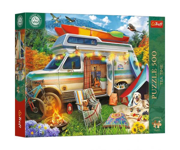 Puzzle EB: Camping, puzzle premium de 500 de piese – Trefl