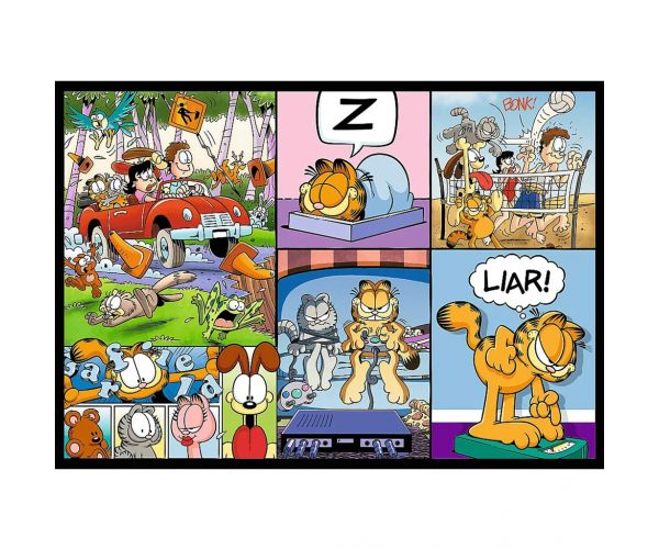 Puzzle Garfield - Aventuri, 4x250 piese - Trefl