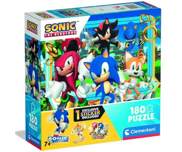 Puzzle HQ cu 180 de piese Sonic, ariciul - Clementoni