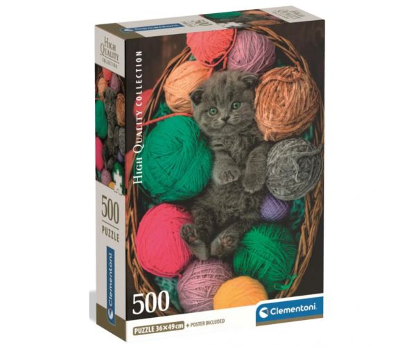 Puzzle HQC Fluffy Kitten 500 de piese - Clementoni