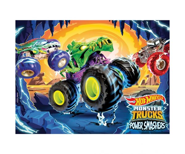 Puzzle Hot Wheels Monster Trucks, 24 piese, 35x25 cm - Lisciani