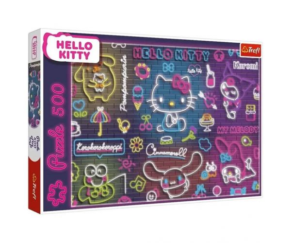 Puzzle Neon Hello Kitty 500 de piese - Trefl