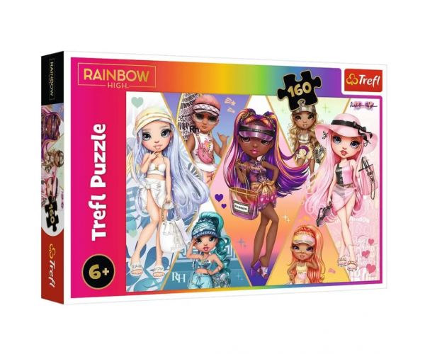 Puzzle Rainbow High cu prietene, 160 piese - Trefl