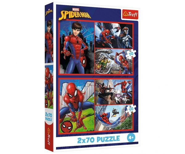Puzzle Spider-Man povești cu păianjeni 2x70 piese - Trefl