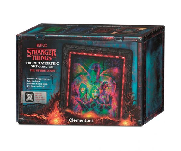 Puzzle Stranger Things cu 520 de piese, cu ramă și iluminare LED RGB – Clementoni