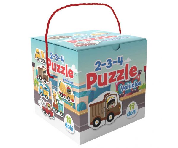 Puzzle cu 2-3-4 piese - Vehicule