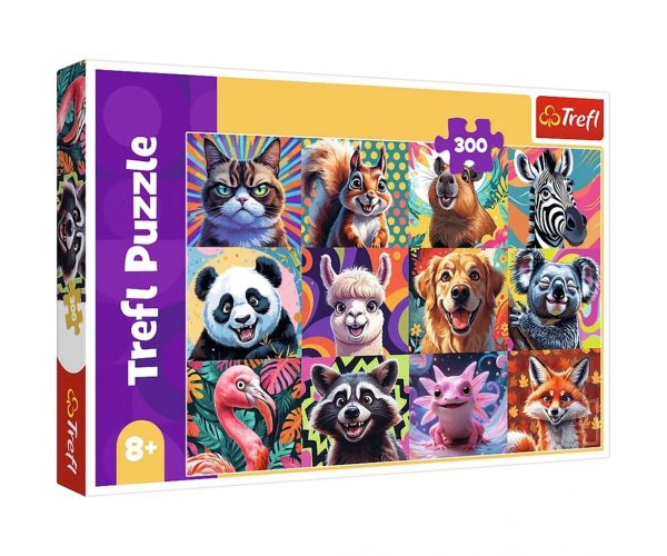 Puzzle cu 300 de piese – Portrete amuzante de animale - Trefl