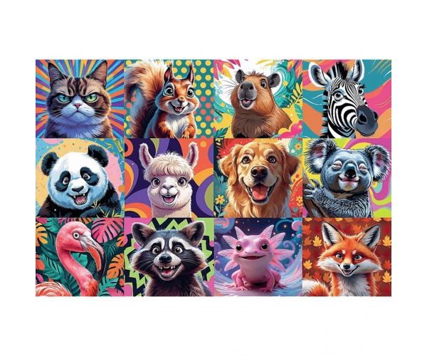 Puzzle cu 300 de piese – Portrete amuzante de animale - Trefl