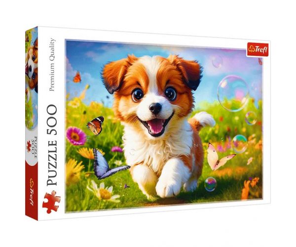 Boldog kölyökkutya 500db-os puzzle - Trefl