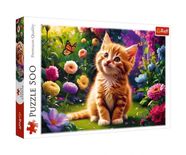 Puzzle cu 500 de piese - Pisicuță drăguță - Trefl