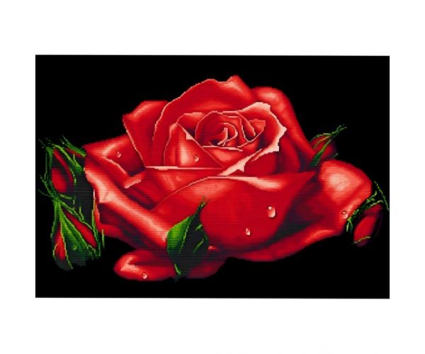 Puzzle cu diamante: Set de pictură cu diamante trandafir 10x15cm