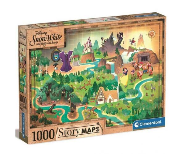 Hófehérke történet térképe 1000db-os puzzle - Clementoni