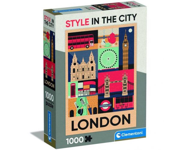 Puzzle de 1000 de piese London - Style in the City - Clementoni