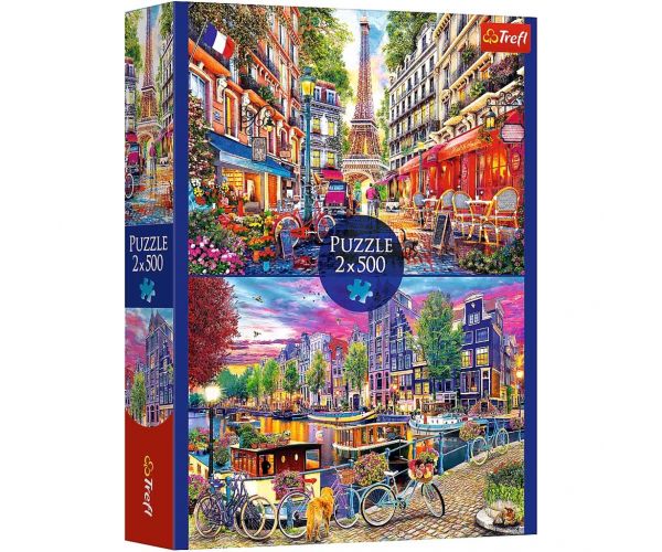 Puzzle de 2x500 piese - Capitale europene - Trefl