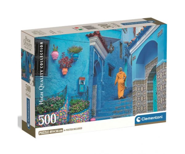 Puzzle de 500 de piese — Strada albastră din Chefchaouen