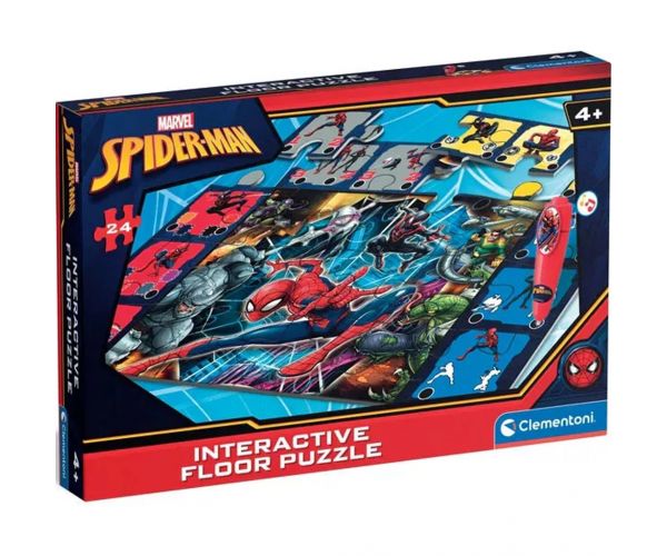 Puzzle de podea interactiv Omul-Păianjen, 24 de piese - Clementoni