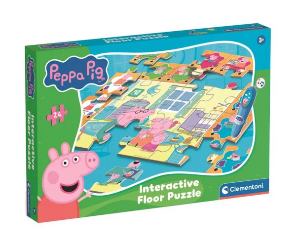 Puzzle de podea interactiv Purcelușa Peppa, 24 piese - Clementoni
