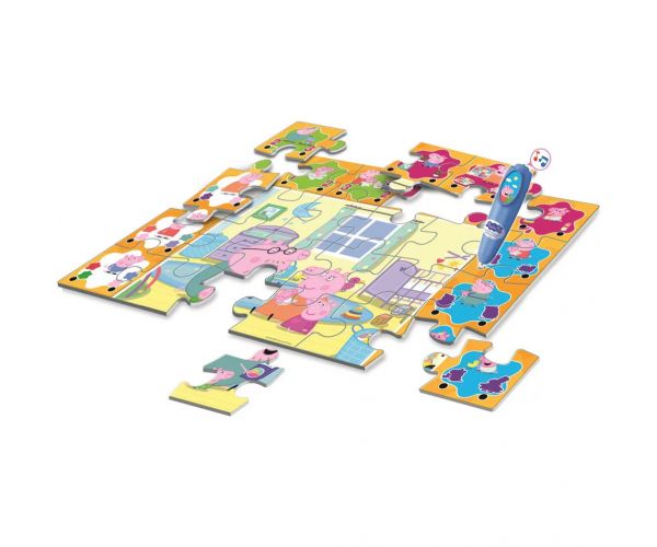 Puzzle de podea interactiv Purcelușa Peppa, 24 piese - Clementoni