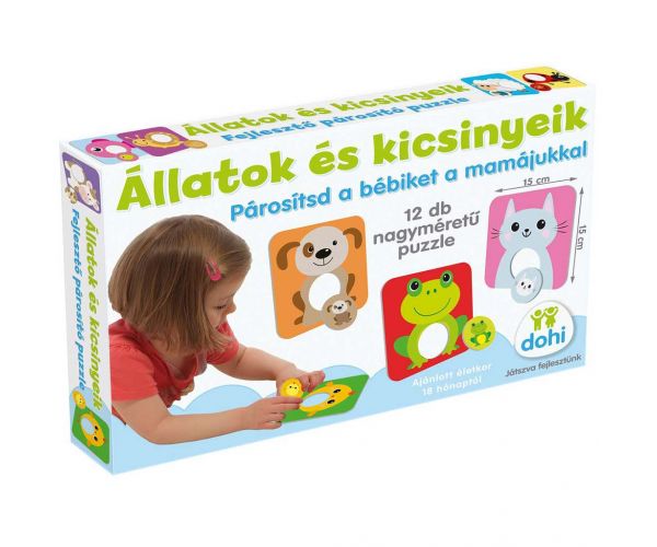 Állatok és Kicsinyeik Párosító Puzzle