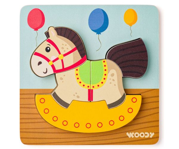 Puzzle din lemn cu 5 piese - Woodyland