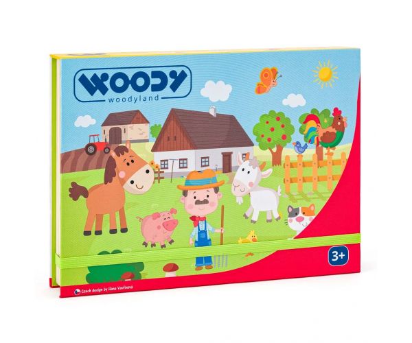 Puzzle magnetic în cutie - Fermă - Woodyland