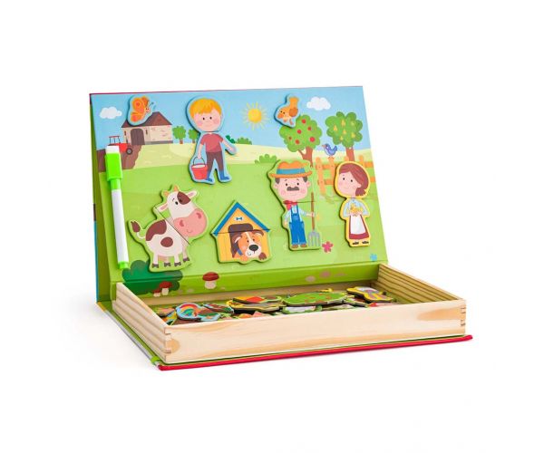 Puzzle magnetic în cutie - Fermă - Woodyland