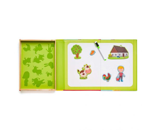 Puzzle magnetic în cutie - Fermă - Woodyland