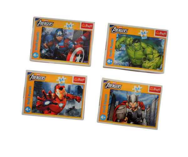 Puzzle mini Avengers, 54 piese, diverse modele, 1 bucată - Trefl