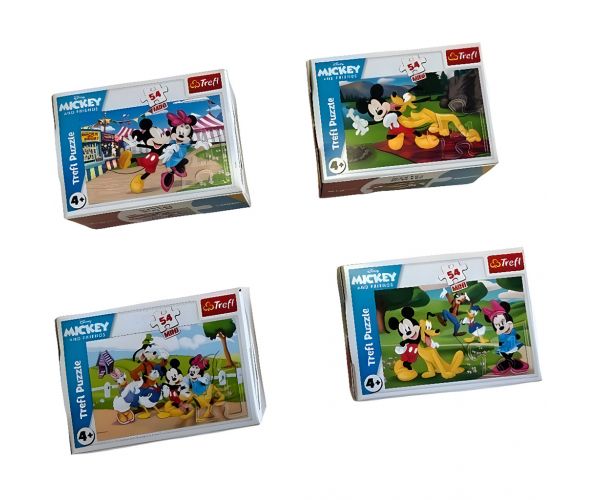 Puzzle mini Mickey Mouse cu 54 de piese, mai multe modele, 1 buc - Trefl