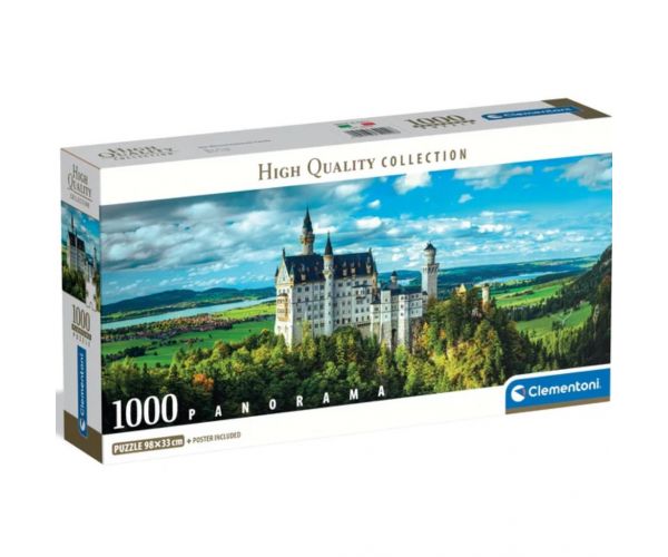 Puzzle panoramic de 1000 de piese Neuschwanstein - Clementoni