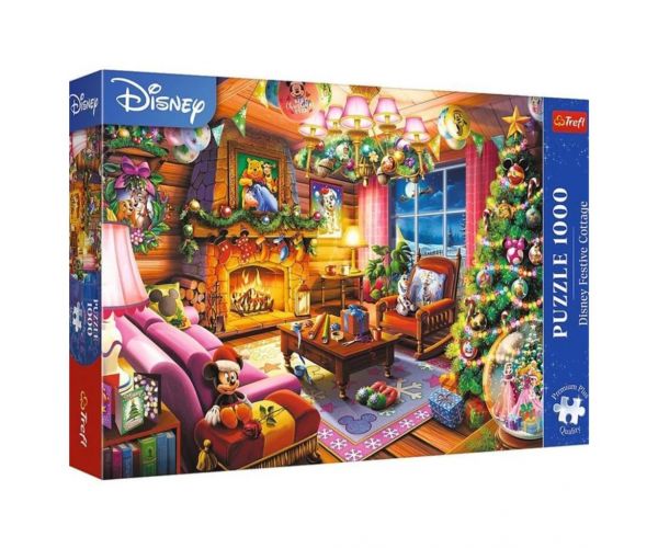 Puzzle premium Disney de Crăciun, 1000 de piese - Trefl