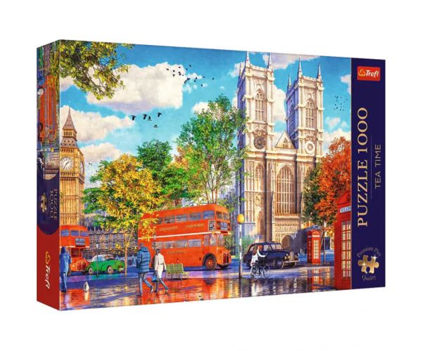 Puzzle premium cu 1000 de piese – Peisaj stradal din Londra – Trefl