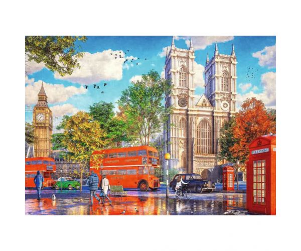 Puzzle premium cu 1000 de piese – Peisaj stradal din Londra – Trefl