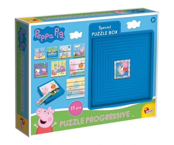Puzzle progresiv Peppa Pig 8 în 1, 25 piese - Lisciani