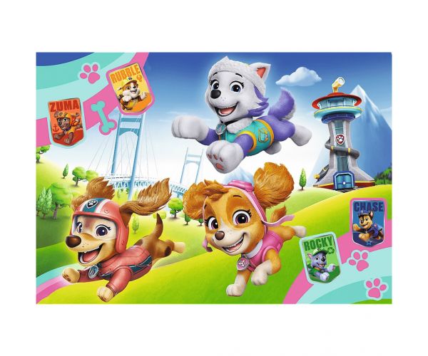 Puzzle sclipitoriu Paw Patrol, 100 piese - Trefl