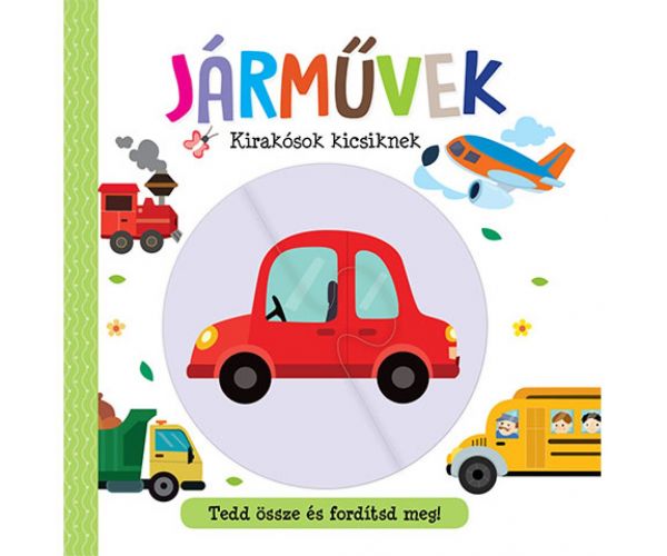 Puzzle-uri pentru cei mici - Vehicule carte pentru bebeluși