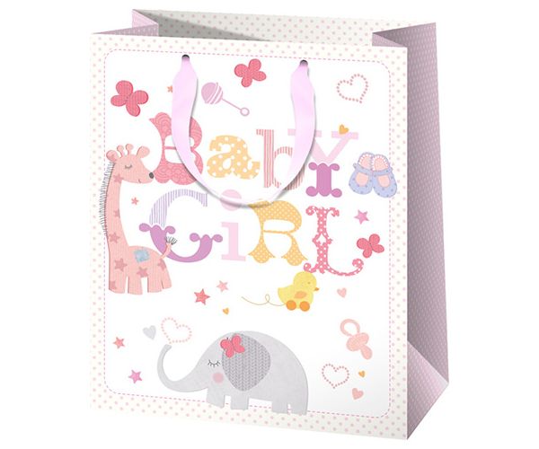 Pungă cadou dimensiune mare pentru fete 26x13x32cm