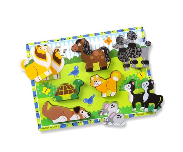 Puzzle cu animale preferate 8 elemente - Melissa & Doug