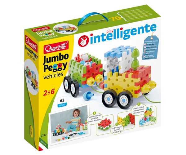 Quercetti: Jumbo Vehicule 62 bucăți set