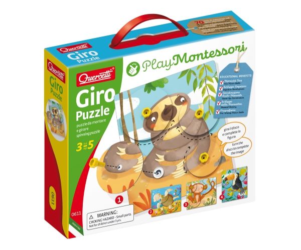 Quercetti: Montessori Giro 4db-os állatos puzzle szett