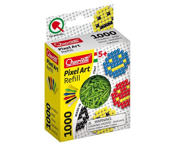 Quercetti: Pixel Art zöld színű 4mm-es pötyi utántöltő 1000db-os